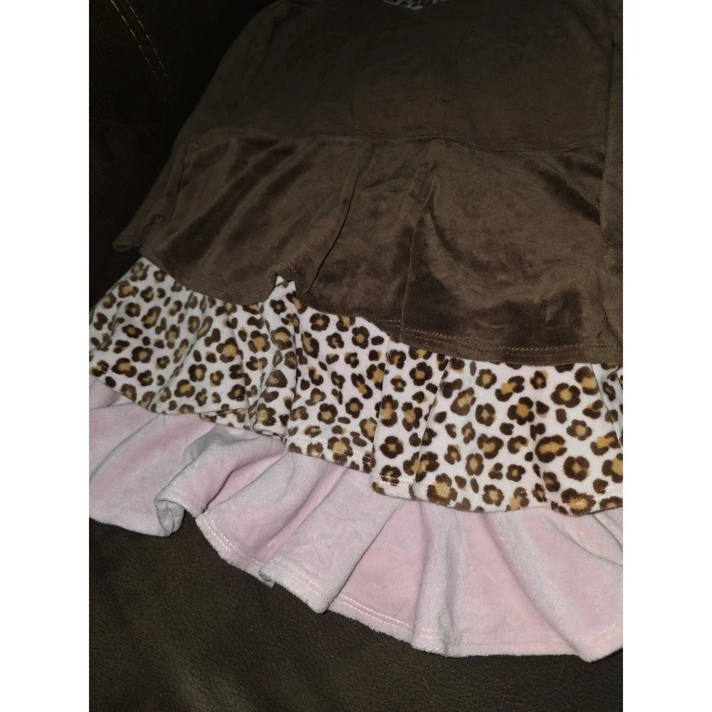 Gymboree glamour kitty tiered dress size 8 leopard print heart